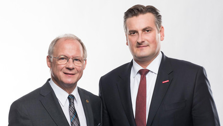 HWK-Präsident Bernd Wegner (l.) und HWK-Hauptgeschäftsführer Dr. Arnd Klein-Zirbes